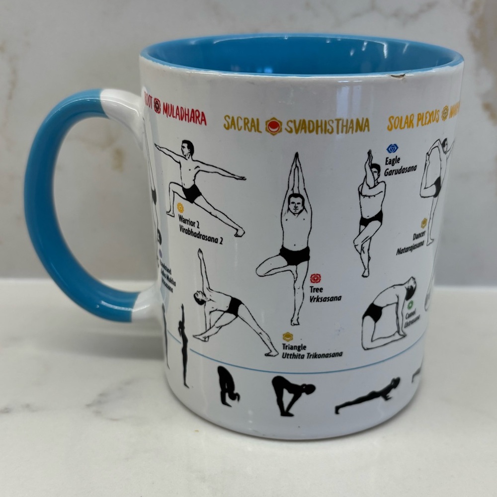 How to Yoga Chakras Sun Salutations Coffee Mug, Catch, All Potted Plant, Display